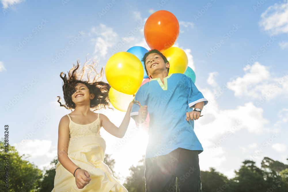 Balloon Activity Playing Recreation Funny Child Concept