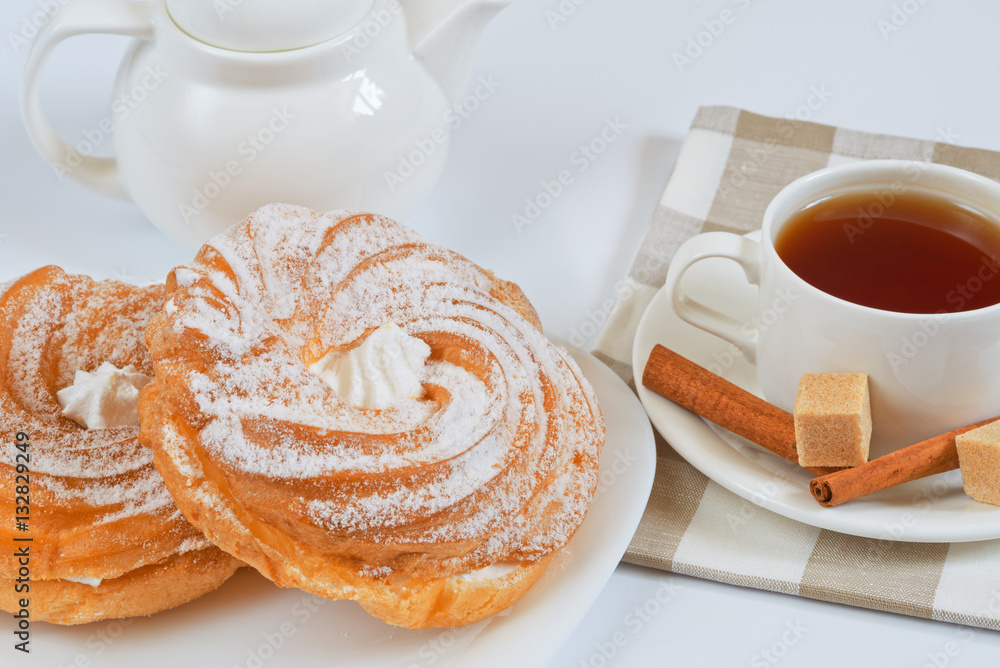 Sweets for Breakfast -white still life.