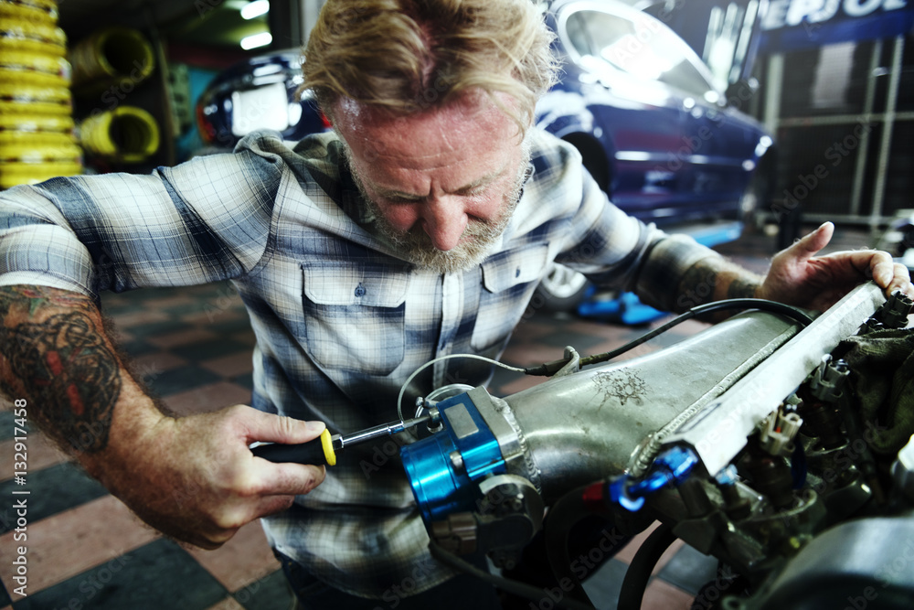 Auto Repair Shop Mechanic Technician Concept