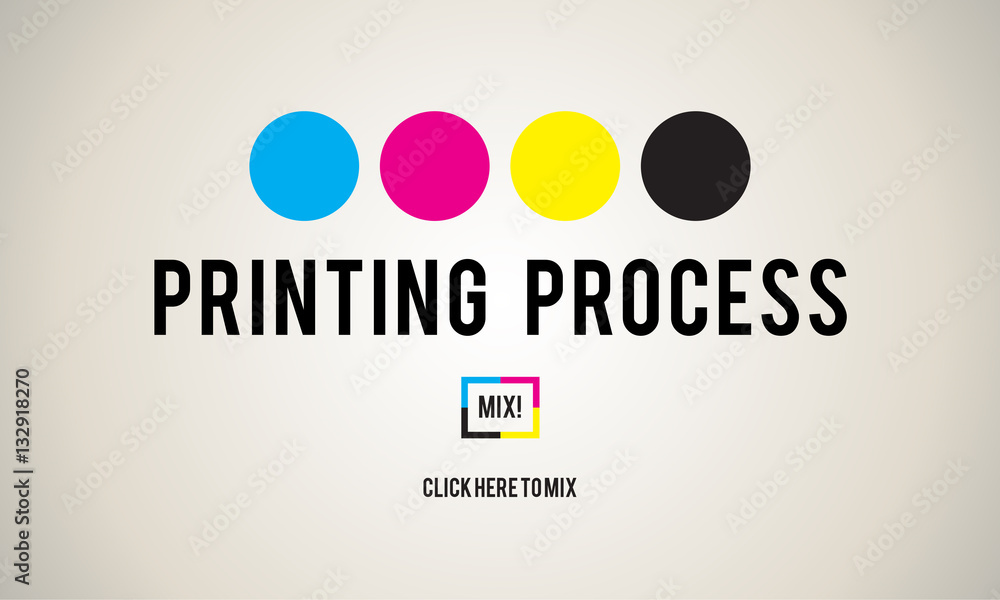 Printing Process Offset Ink Color Industry Media Concept