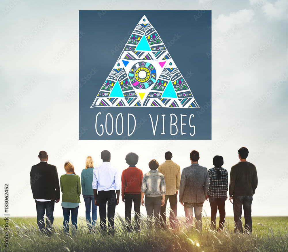 Good Vibes Positive Thinking Optimistic Concept