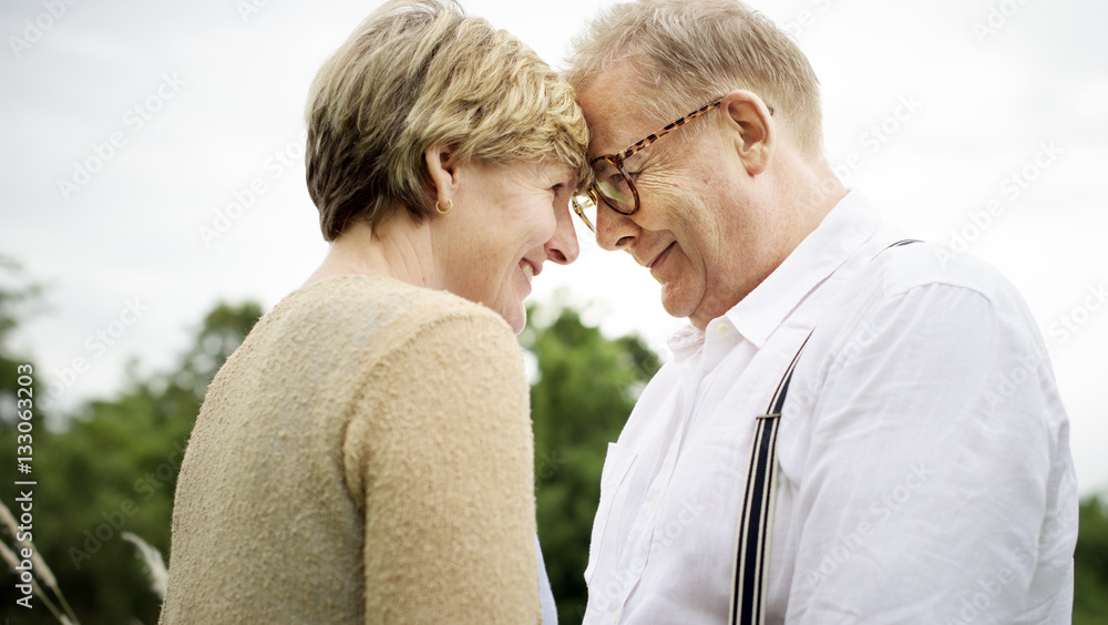 Elderly Senior Couple Romance Love Concept