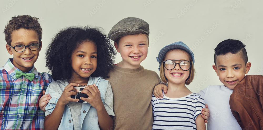 Children Friendship Togetherness Playful Happiness Concept