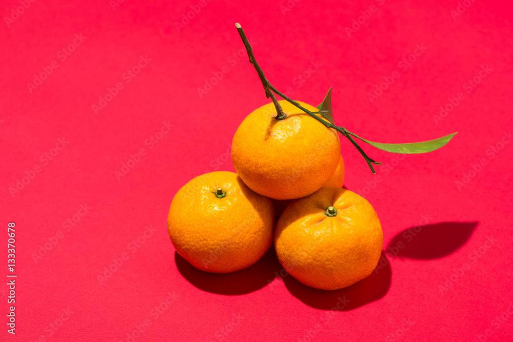 Orange for Lunar Chinese new year. Tet Holiday Concept.