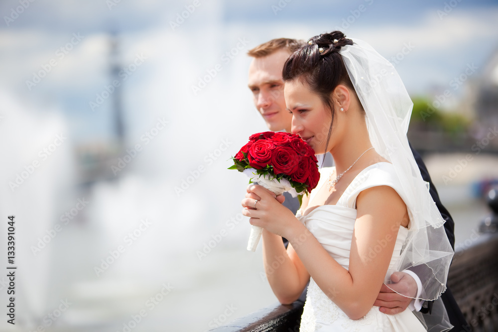 Young couple wedding