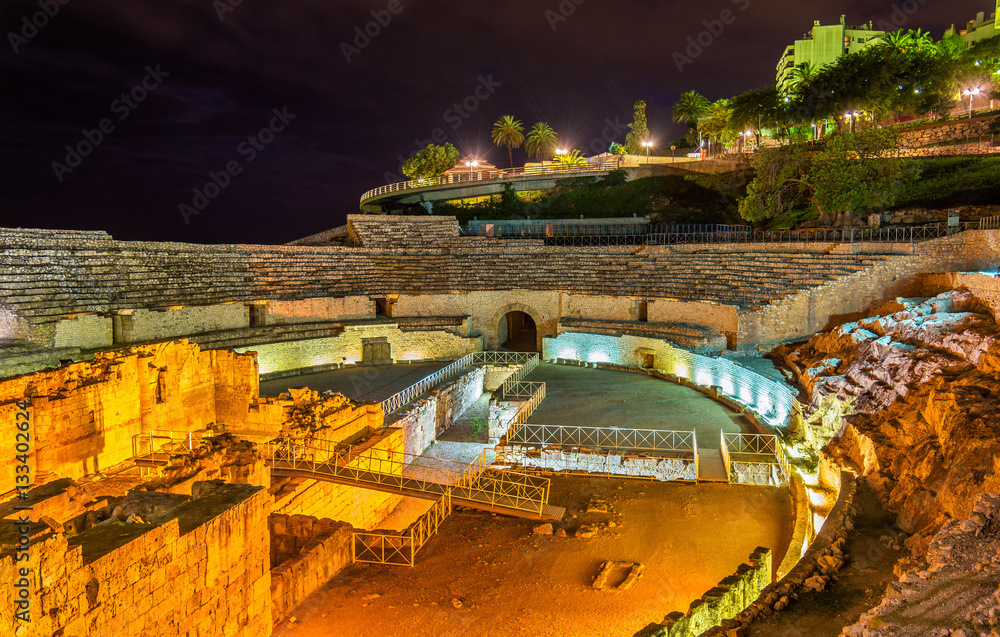 Tarragona Amphitheatre at night - Catalonia, Spain