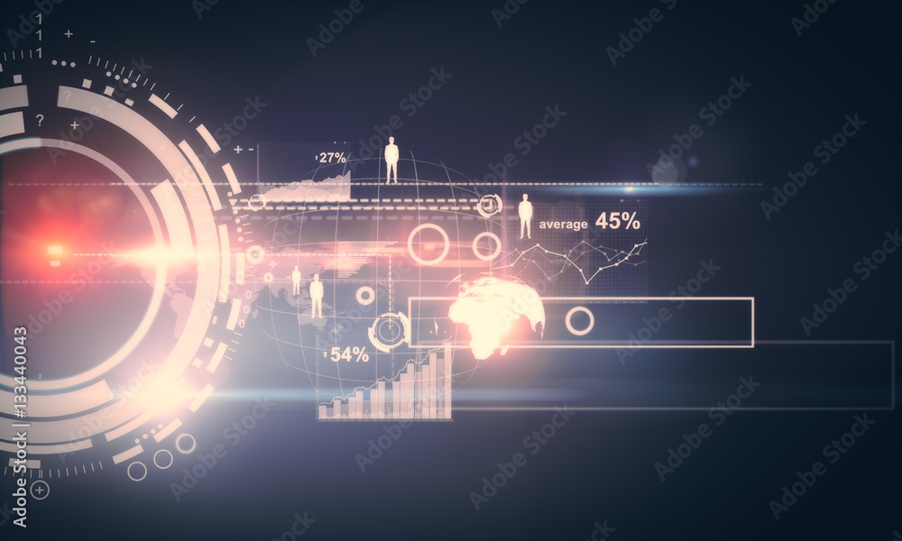 button with forex chart