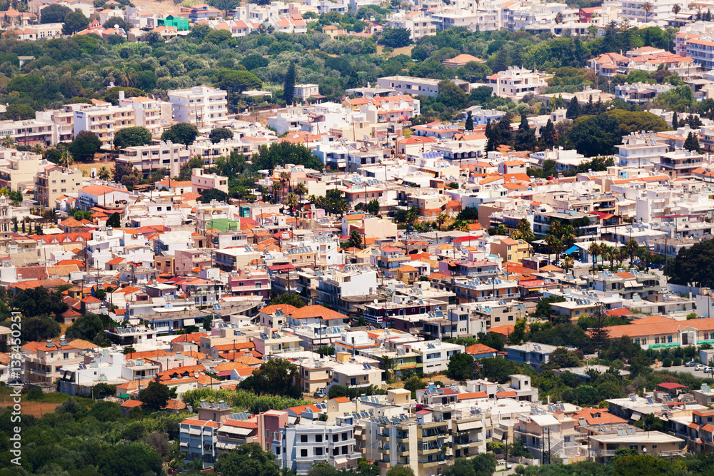 Beautiful cityscape of Rhodes at sunny day