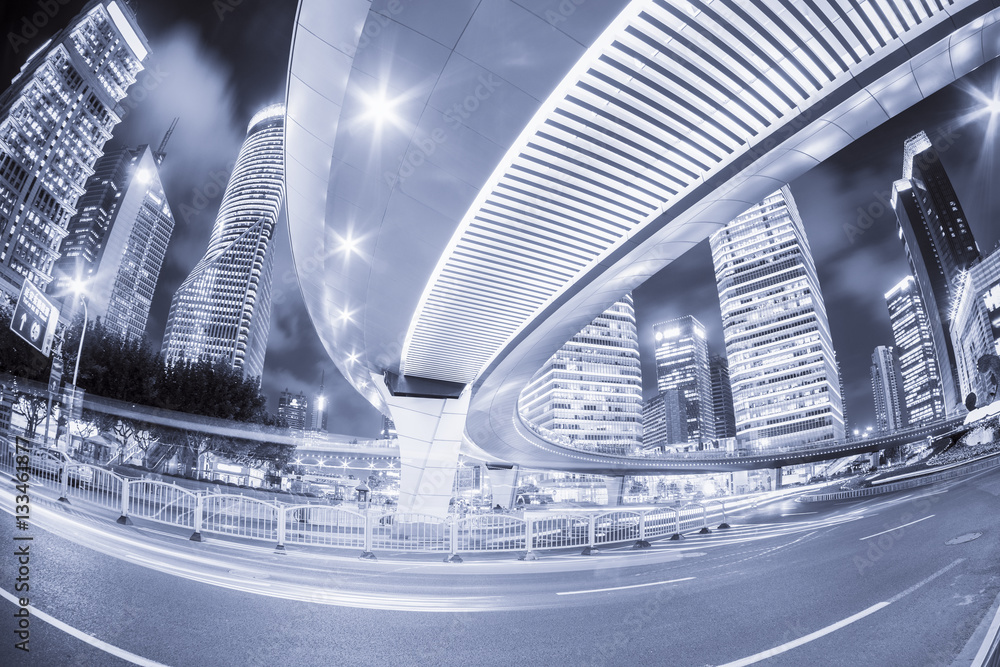 shanghai cityscape at night