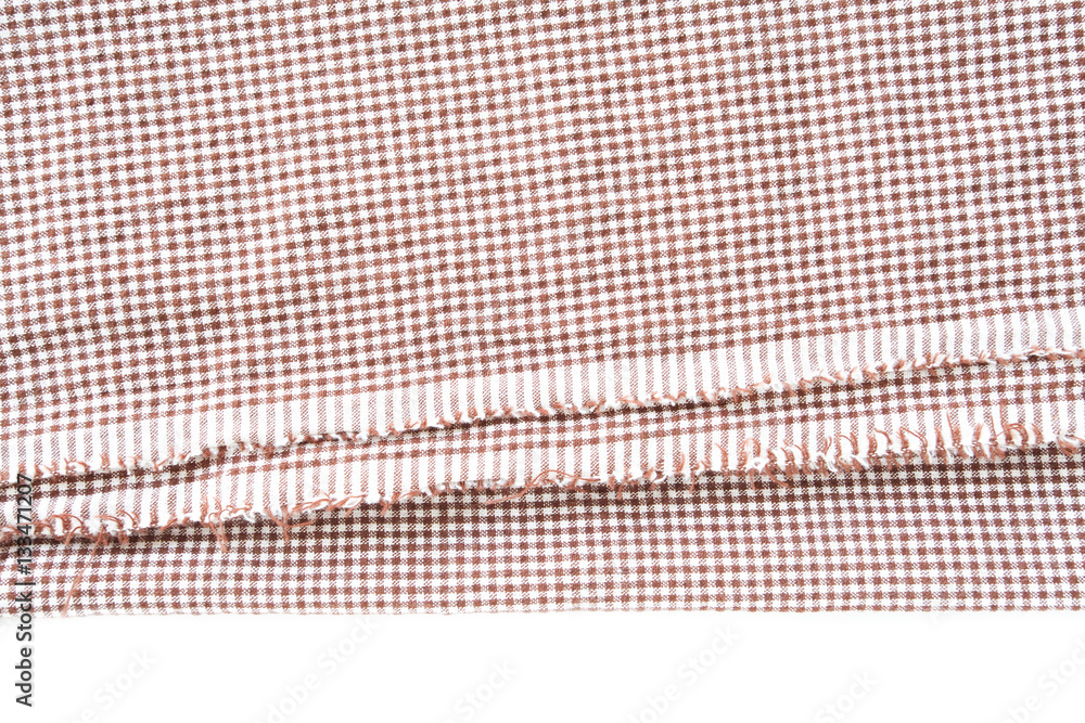 Close - up Brown canvas tablecloth texture and background