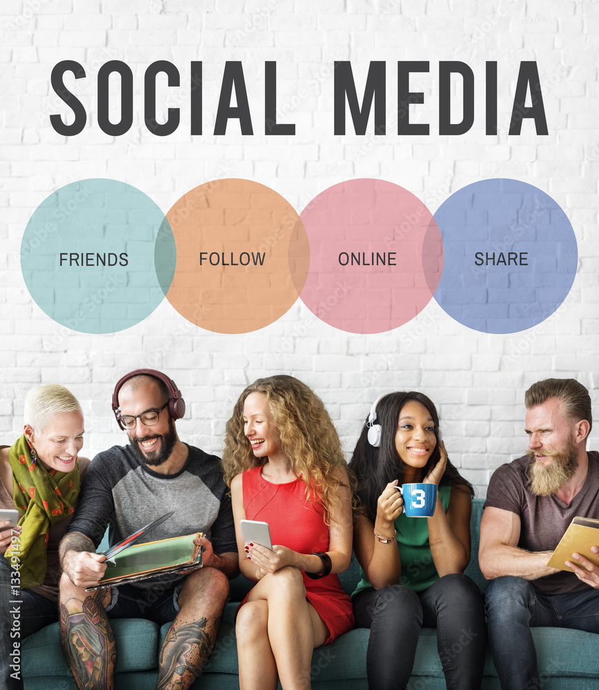 Social Media Words Online Concept