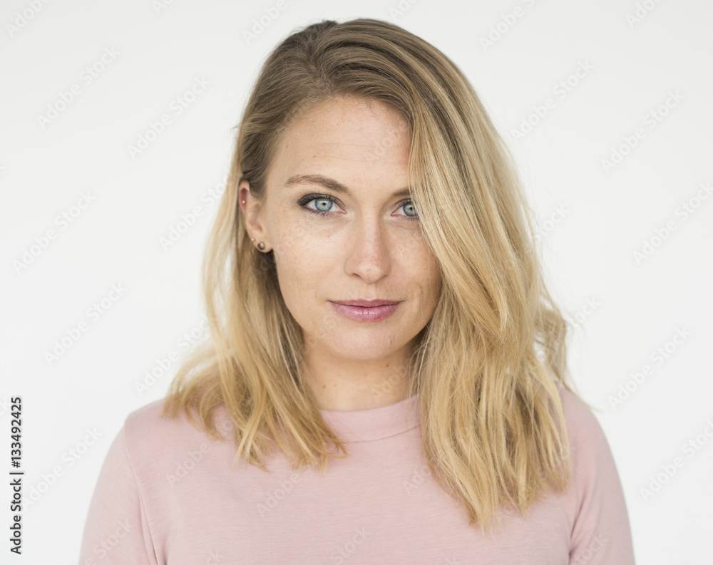 Woman Cheerful Studio Portrait Concept