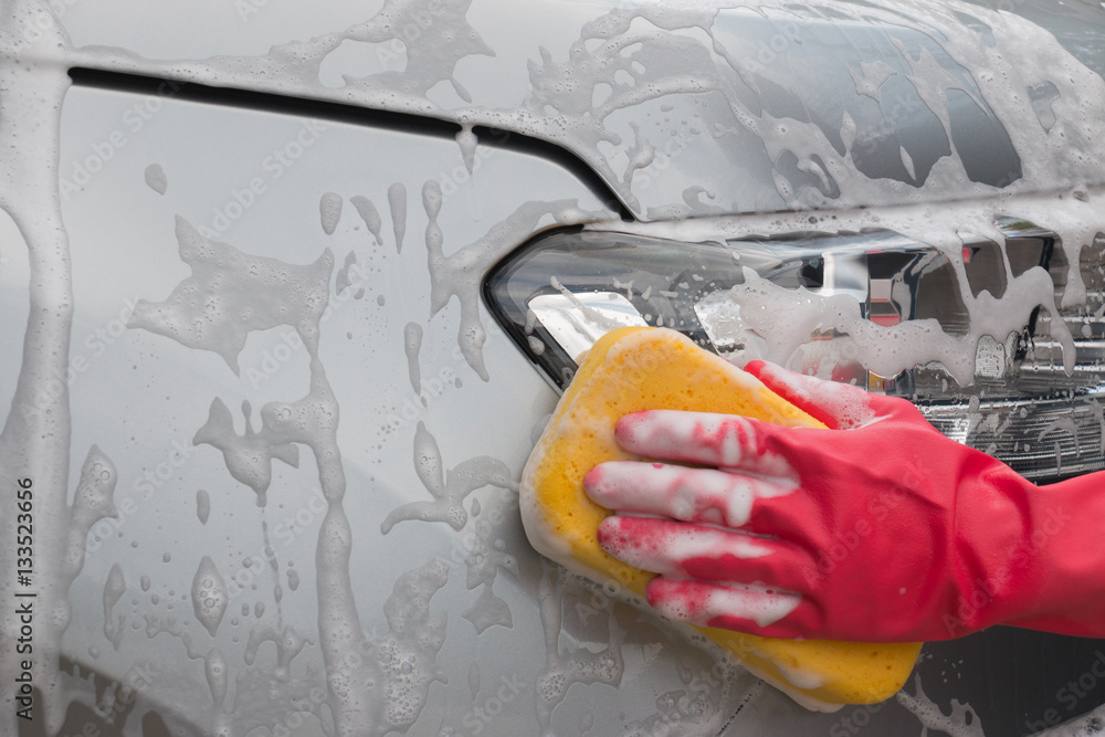 Car wash shampoo, car wash clean with a sponge