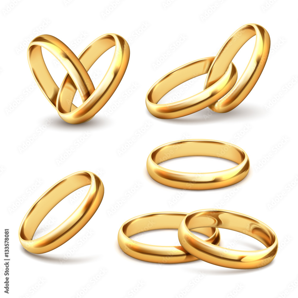 Gold wedding rings