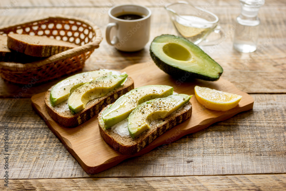 making sandwiches with avocado healthy organic food