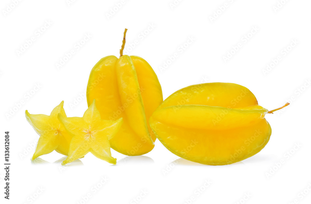 Star apple on white background