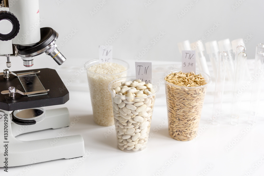 Tests for pesticides in cereal in at laboratory