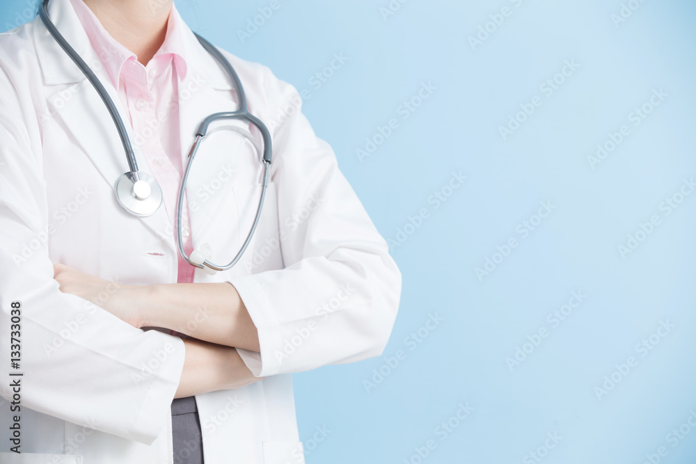 woman doctor cross her arm