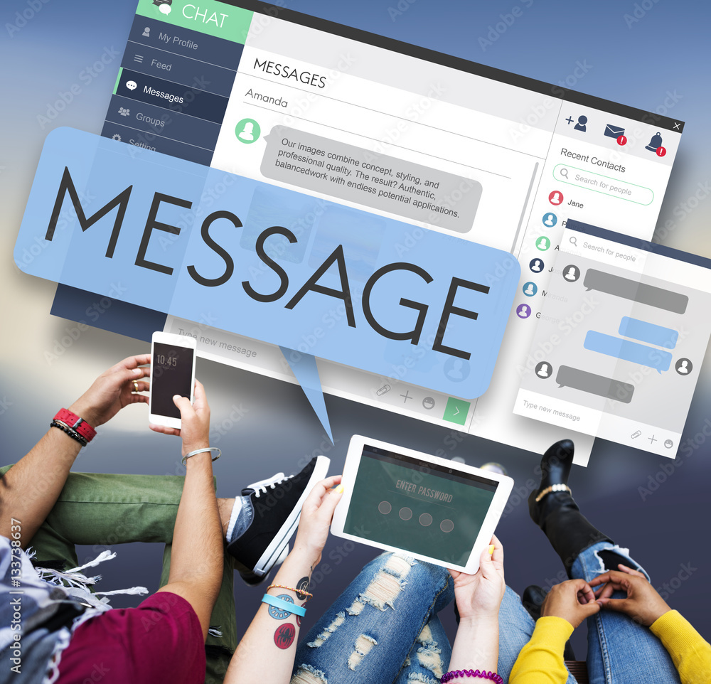 Online Message Email Digital Chatting Concept