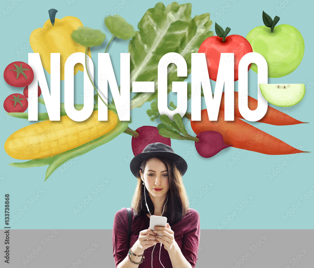 Non-GMO Nature Organic Plant Technology Concept