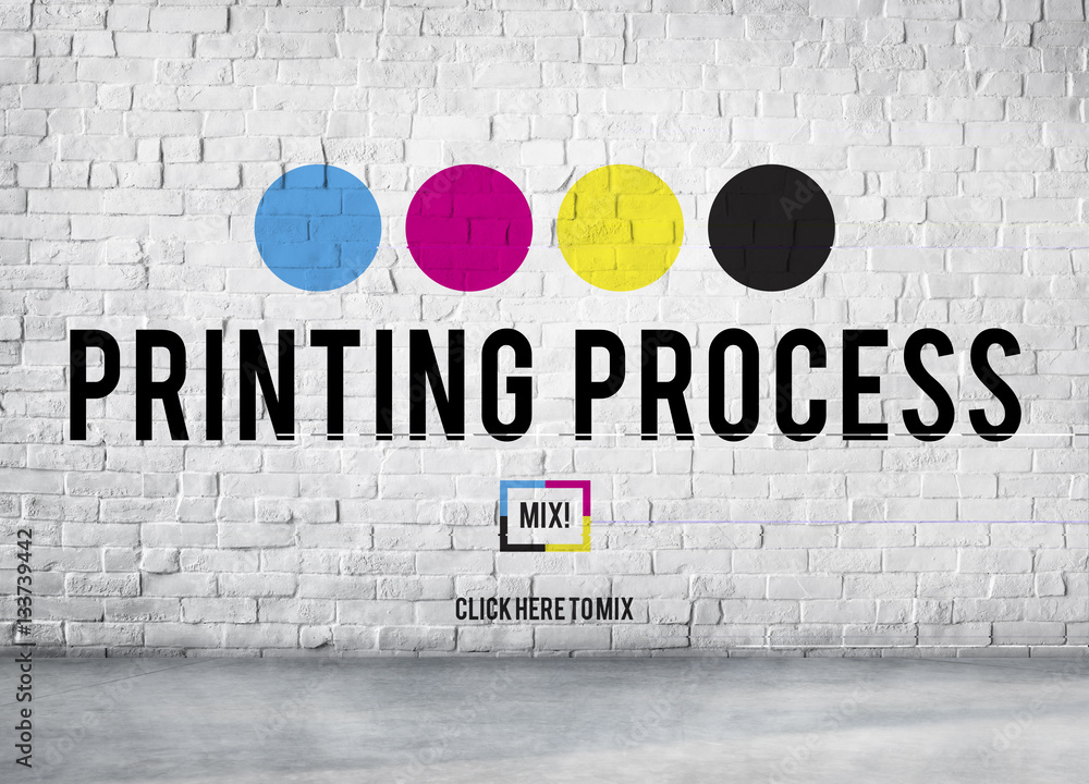 Printing Process CMYK Cyan Magenta Yellow Key Concept