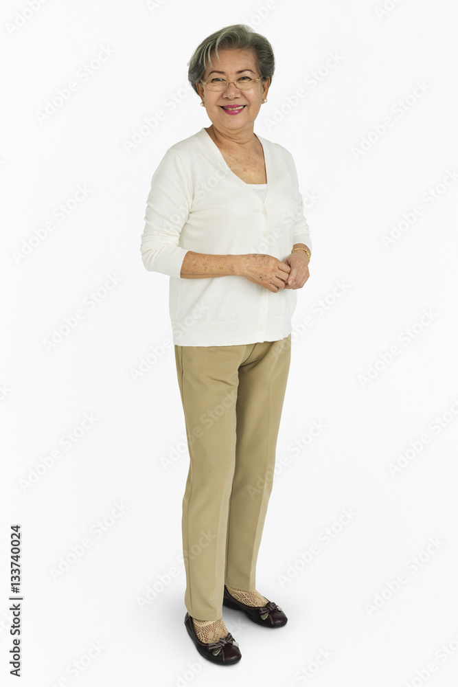 Senior Adult Woman Smiling Happiness Portrait Concept