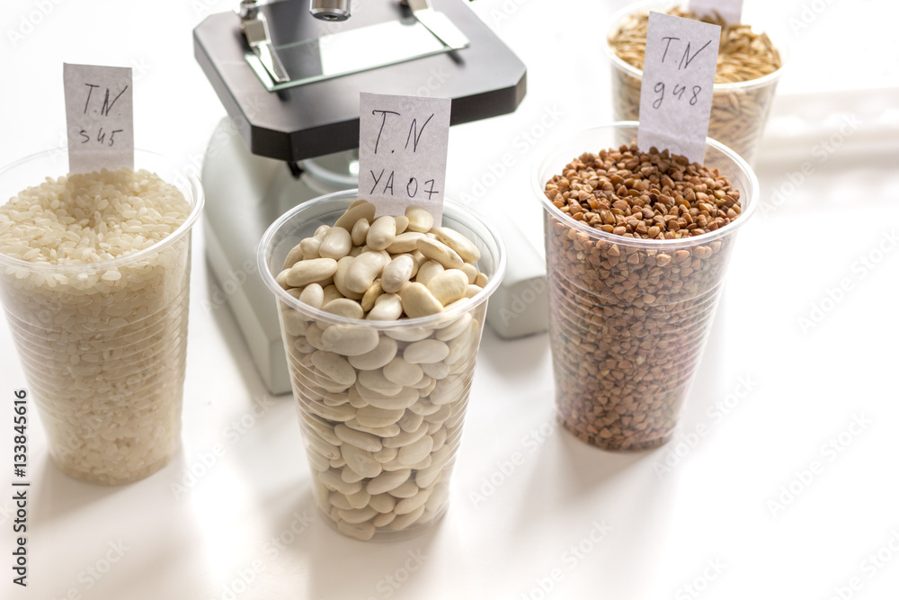 Tests for pesticides in cereal in at laboratory