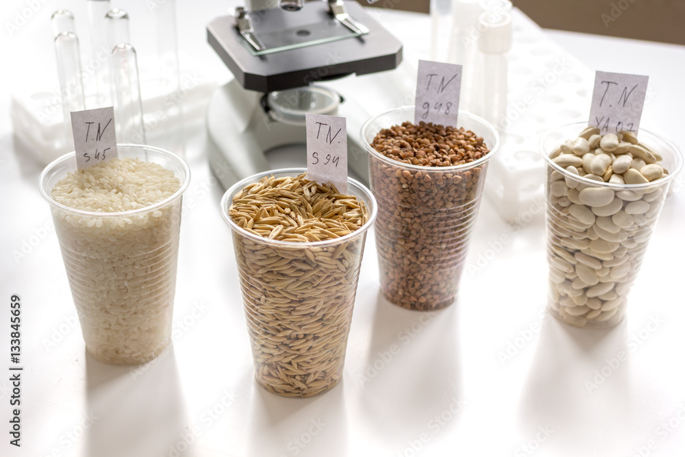 Tests for pesticides in cereal in at laboratory