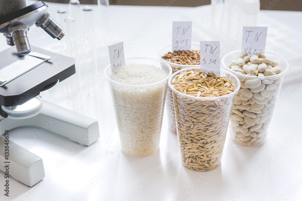 Tests for pesticides in cereal in at laboratory