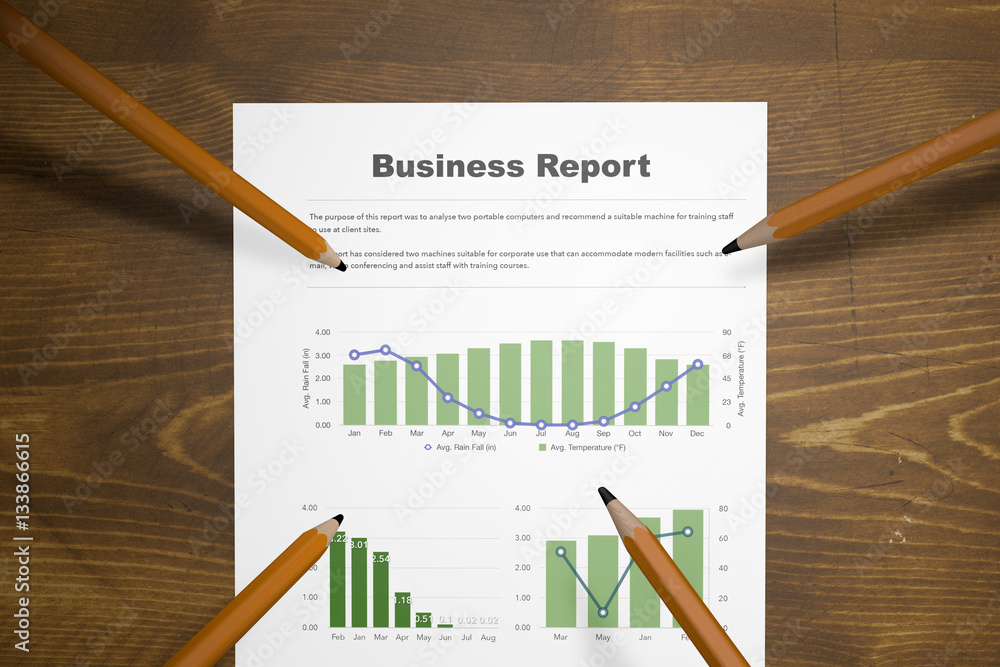 pencil on finance report