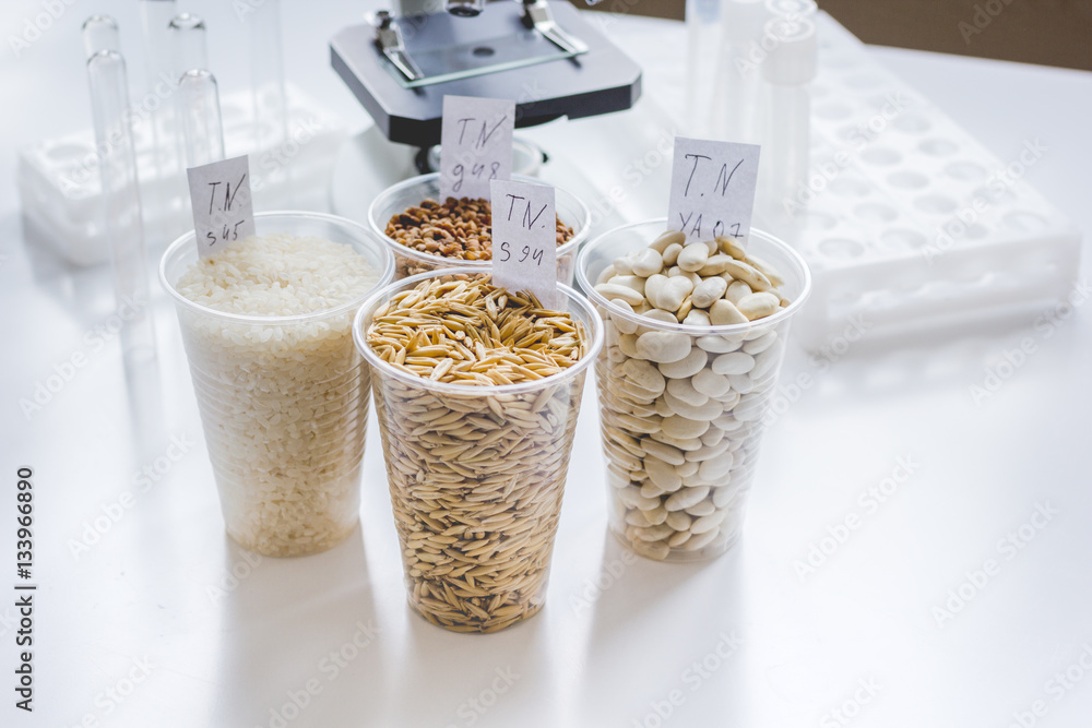 Tests for pesticides in cereal in at laboratory