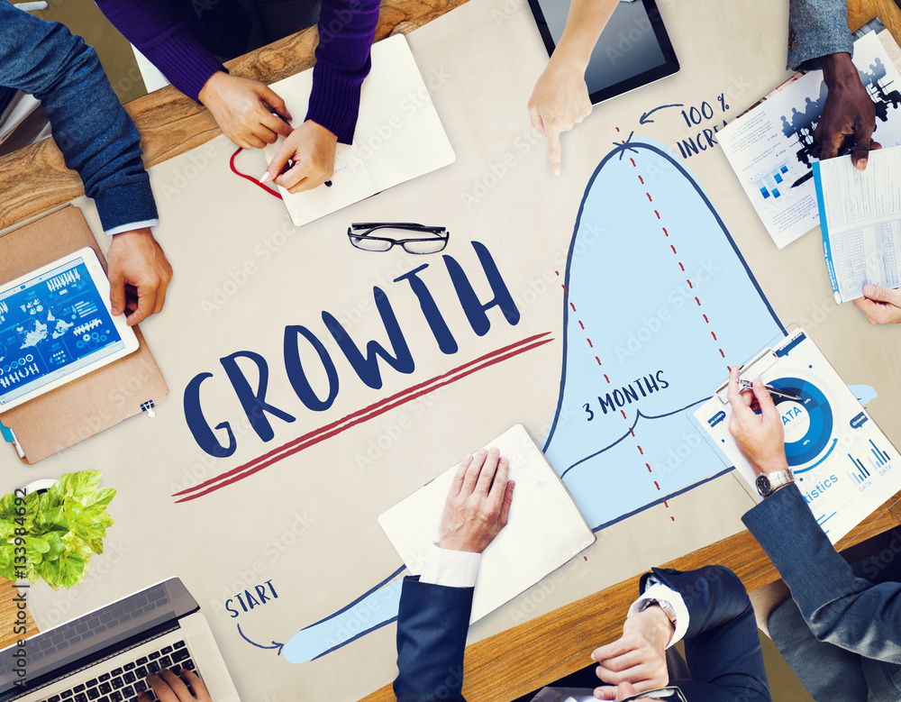 Growth Graph Chart Business Plan Strategy Concept