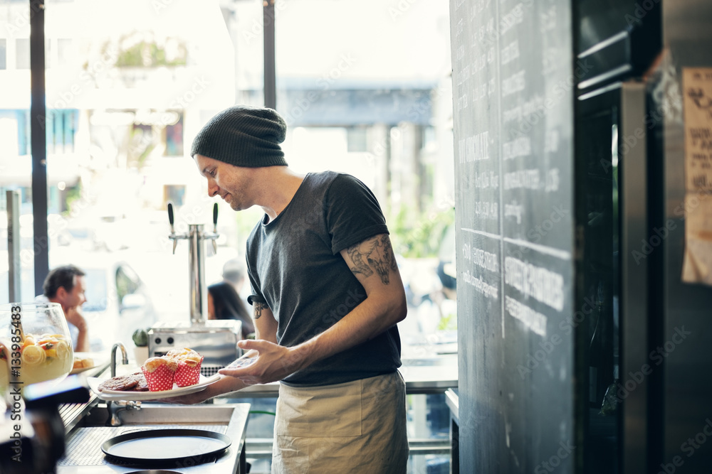 Coffee Shop Bar Counter Cafe Restaurant Relaxation Concept