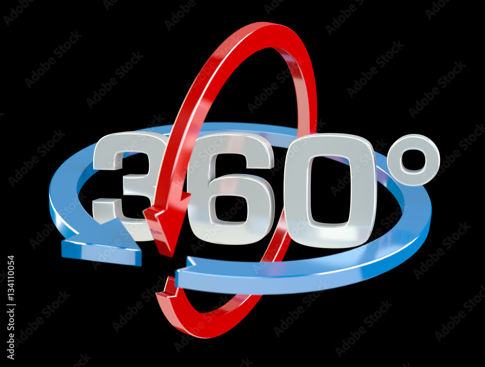 360 degree 3D render icon