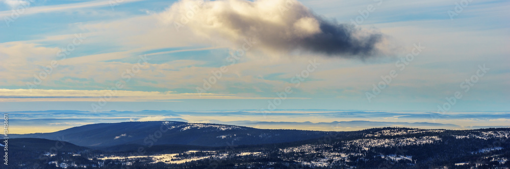 Winterliche und kalte Landschaft