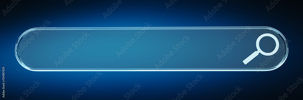 Digital web address search bar 3D rendering