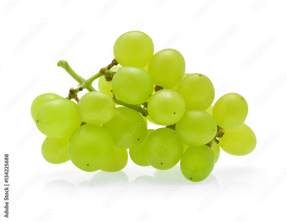 green grapes isolated on white background