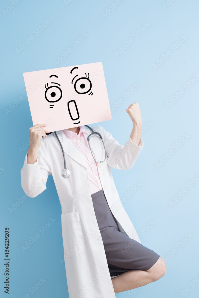 woamn doctor take surprise billboard