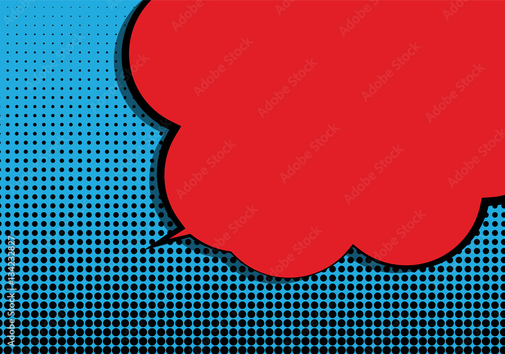 Pop Art Speech Bubble Vector Illustration