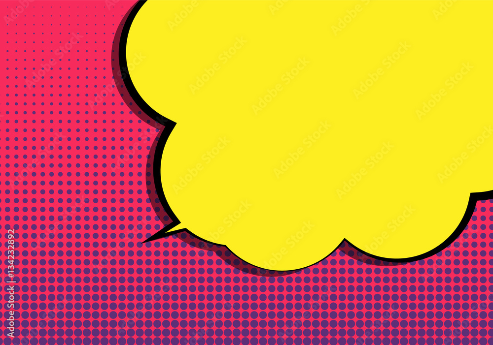 Pop Art Speech Bubble Vector Illustration