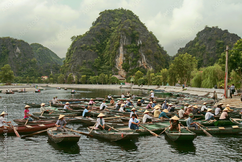 Trangan, Vietnam - August 04, 2010: Boating in Vietnam