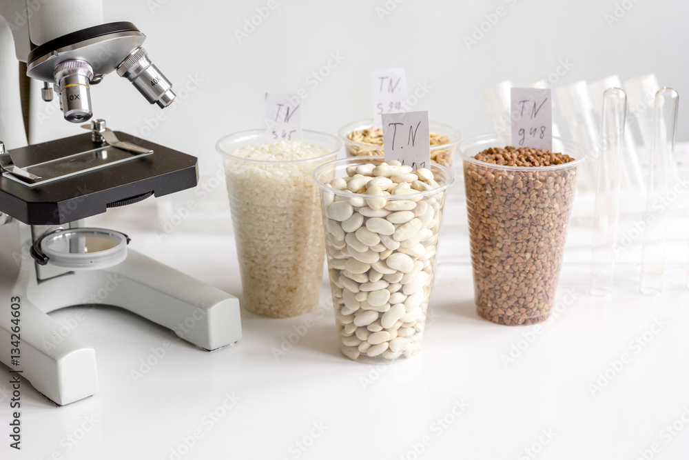 Tests for pesticides in cereal in at laboratory