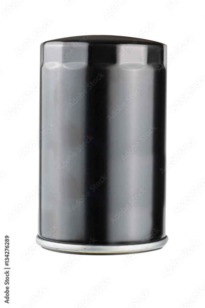 isolated oil filter on white background