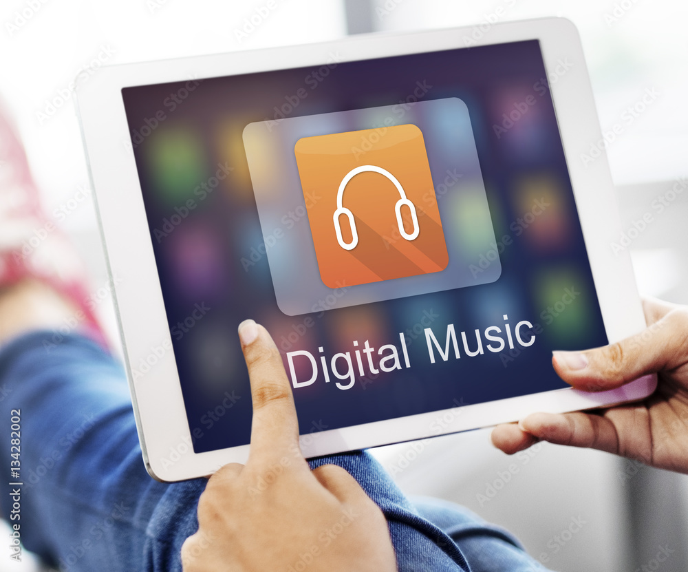 Digital Music Streaming Multimedia Entertainment Online Concept