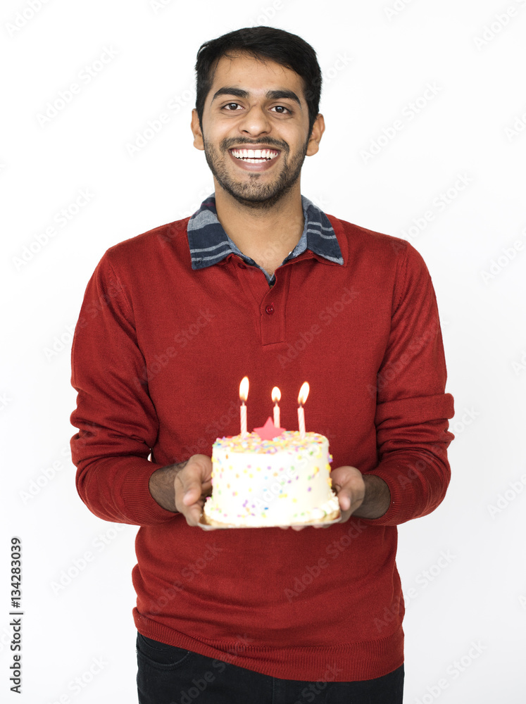 Man Cheerful Studio Portrait Concept