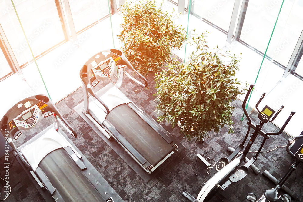 interior of rest room with fitness equipment