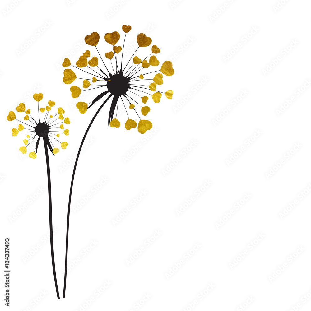 Abstract Dandelion Background Vector Illustration