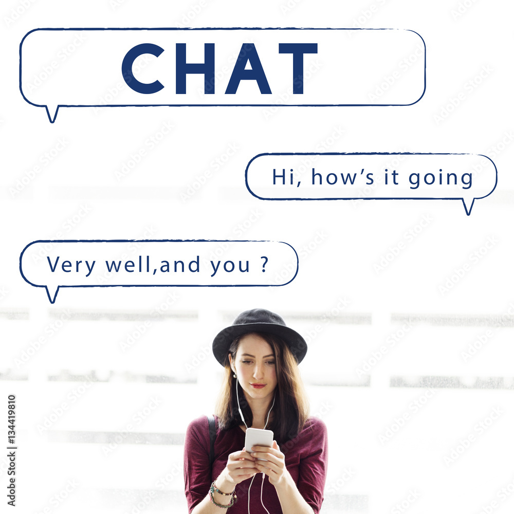 Social Network Speech Bubble Text Graphic Concept