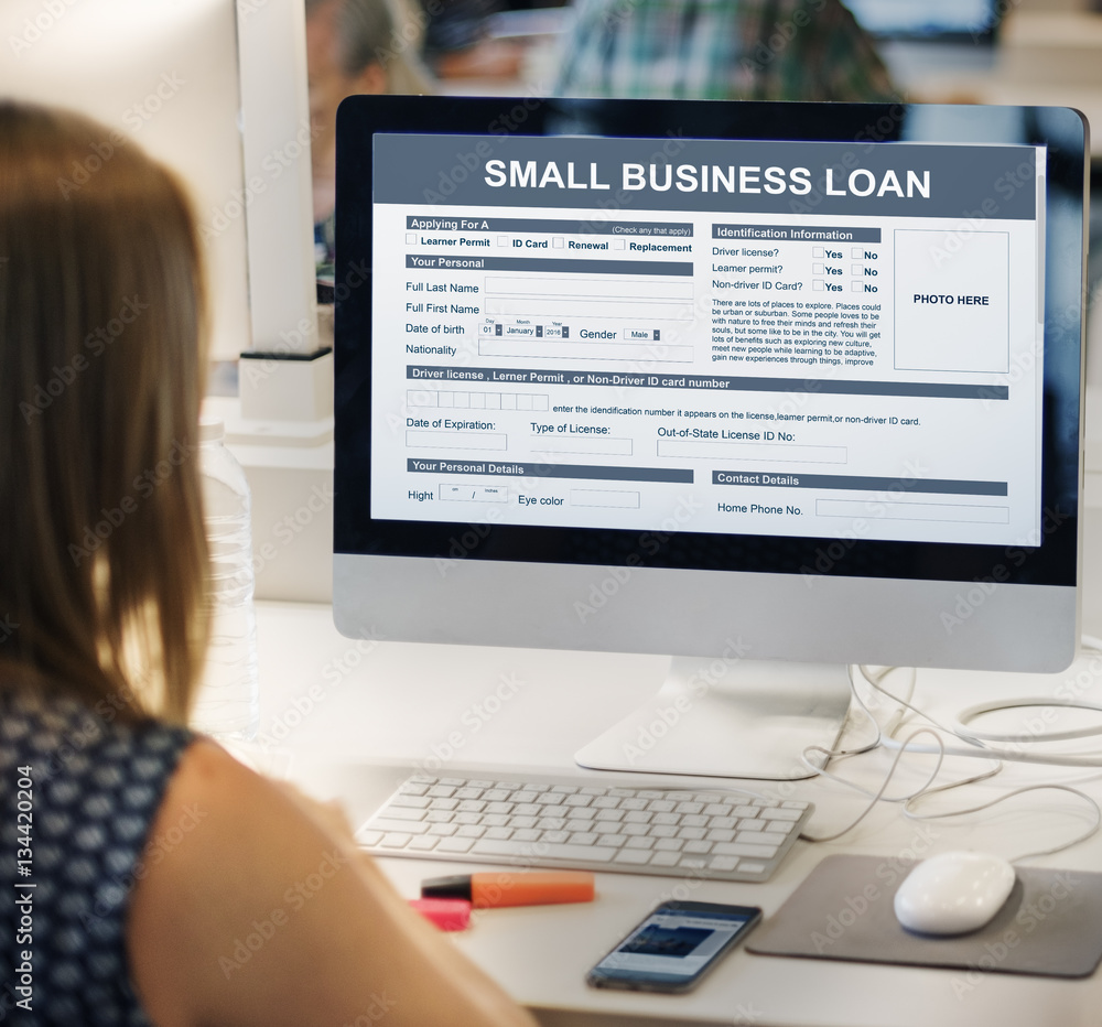 Small Business Loan Form Financial Concept