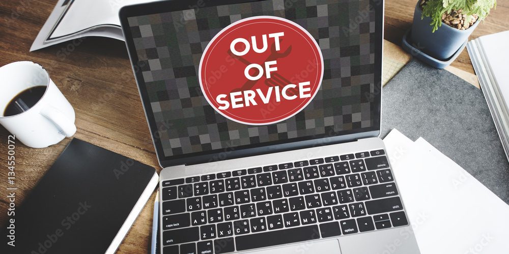 Out Of Service Sign Graphic Concept